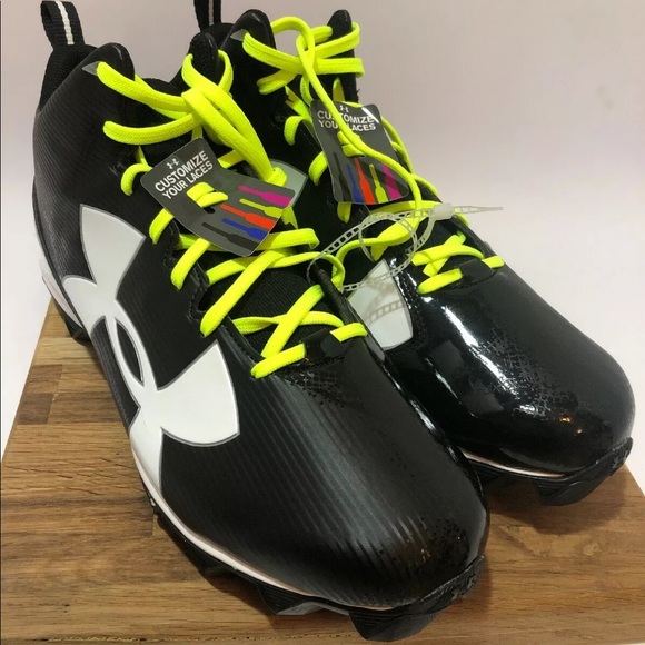 Under Armour Other - Under armour football cleats black/ white Sz 15